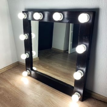 гримёрное зеркало с led лампами 740x740 мм